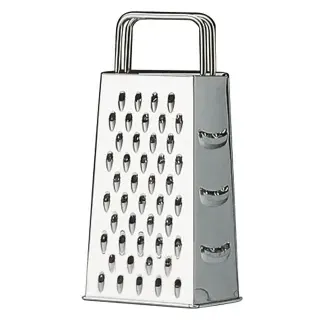 Küchenprofi Basic Vierkantreibe, Hobel zum reiben, raspeln und hobeln von grob bis ultrafein, Maße: 6,5 x 9 x 22 cm