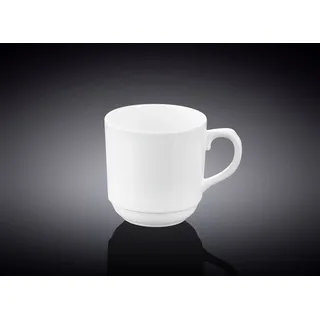Wilmax Tasse 250 ml aus Porzellan, klassisches Design – WL-993017/A - Weiß