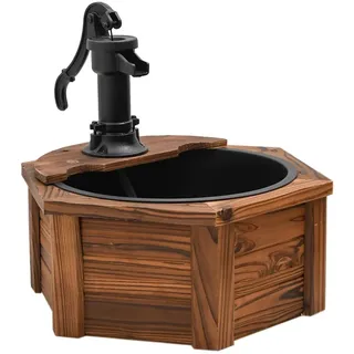 vidaXL Gartenbrunnen mit Pumpe 57x57x53 cm Massivholz Tanne - Braun