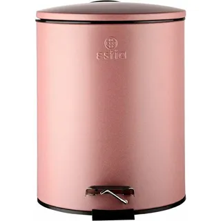 ESTIA | Abfallbehälter - Mülltonne - Mülleimer - 5L - Abfalleimer - mit Deckel - rosa - Badezimmer - Rosa