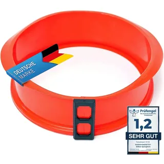 GOODS+GADGETS Silikon Springform Antihaftbeschichtete Kuchen Backform (Silikonform mit Glasboden)