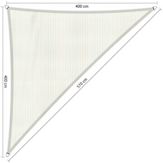 Shadow Comfort Schattensegel Sonnenschutz Wasserdurchlässig HDPE Gartenmarkise für Außen Garten Terrasse UV Block - Dreieck 4x4x5,70m - Arctic White