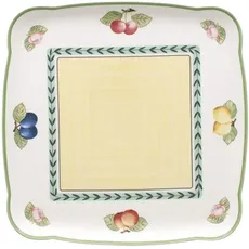 Bild Charm & Breakfast French Garden Platte quadratisch, Premium Porzellan, White, 30cm