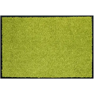 Astra Hochwertige Schmutzfangmatte - Fussmatte innen - bei 30° C waschbare Fußmatte - Rutschfester Läufer - Schuhablage Flur - Küche - grün 60x90 cm