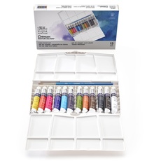 Bild Cotman Aquarellfarbe Painting Plus Set 12 x 8ml Tuben mit Pinsel und Mischpalette