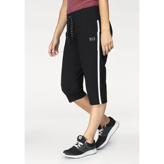 3/4-Hose H.I.S "Comfort Fit", Damen, Gr. 54, N-Gr, schwarz, Sweatware, Obermaterial: 95% Baumwolle, 5% Elasthan, bequem 3/4-Länge, Hosen 3/4-Hose, in großen Größen