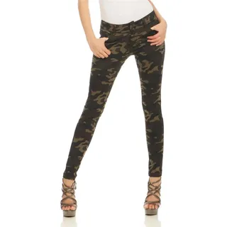 Damen Jeggings Hüfthose  Tarnmuster S/36 - Braun