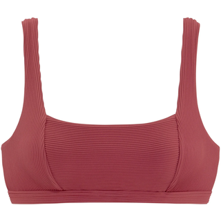 Bustier-Bikini-Top SUNSEEKER "Fancy", Damen, Gr. 40, Cup C/D, rot (rostrot), Obermaterial: 92% Polyamid, 8% Elasthan. Futter: 100% Polyamid, Bikini-Oberteile Bustier-Bikini-Top, aus Strukturware, Topseller