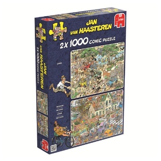 JUMBO Spiele Jumbo Jan van Haasteren - Safari Sturm & Die - 2 x 1000 Teile