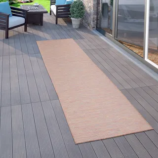 Outdoor Teppich Balkon Terrasse Grau Rosa Grün Pastellfarben Flachgewebe Grösse 120x160 cm - Bunt