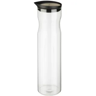 APS Glaskaraffe, mit Deckel, 1,2 Liter, Glas/Edelstahl, Serviergefässe, Transparent