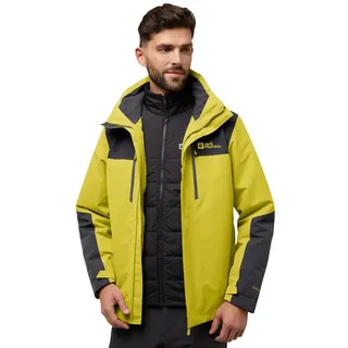Jack Wolfskin Herren Jasper 3in1 Jkt M, Chartreuse, XL