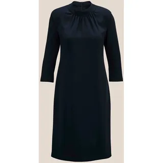 Sommerkleid MADELEINE "Kleid Etuikleid mit Stehkragen", Damen, Gr. 46, N-Gr, blau (marine), Obermaterial: 100% Polyester PES., Modern, normal, Kleider Sommerkleid
