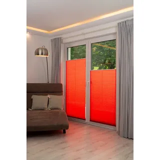 K-HOME Klemmfix-Plisse 105 x 130 cm rot
