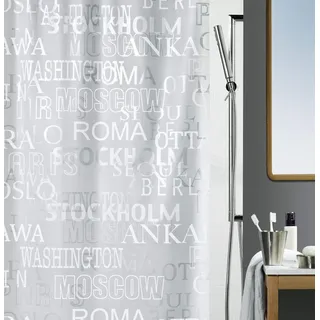 Spirella Duschvorhang Cities 180 x 200 cm grau