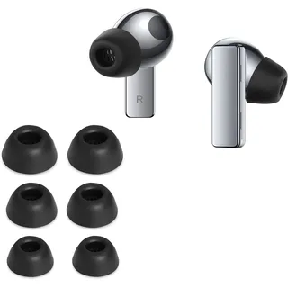 kwmobile 6X Silikonaufsätze für Huawei FreeBuds Pro - Ersatz Ohrstöpsel in 3 Größen - Ear Tips für In-Ear Kopfhörer - Zubehör Ersatzpolster in Schwarz