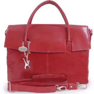 Catwalk Collection Handbags - Damen Leder Laptoptasche 17 Zoll - Arbeitstasche Extra Groß - Aktentasche mit Schultergurt - Helena