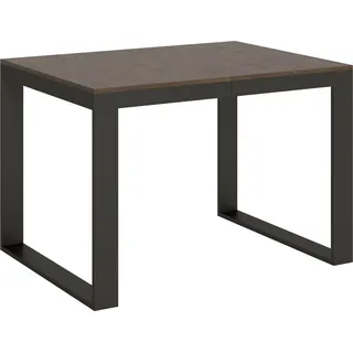 Ausziehbarer Tisch 90x120/224 cm Tecno Evolution Gestell Walnuss Anthrazit - Dunkelbraun