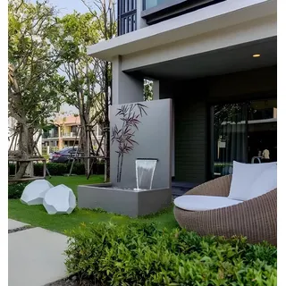 Gartenwasserfall Kunstwasserfall Wasserspiel Wasserfall Außenwasserfall - Grau