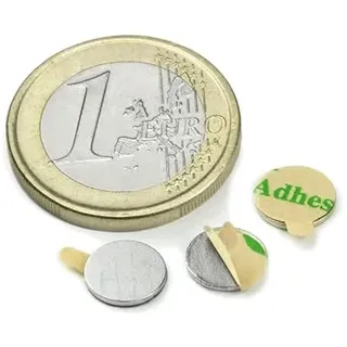 40 x Neodym Scheiben-Magnet selbstklebend 3M - Ø8 x 0,75mm Neodym N35 - hält 0,3kg - Magnetscheiben - 40 Stück - Starke Klebemagnete für Kühlschrank Magnet Glasboards Magnettafel Pinnwand Whiteboard
