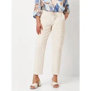 Cargohose TONI "Sue CA", Damen, Gr. 38, N-Gr, beige (sand), Web, Obermaterial: 82% Baumwolle, 15% Polyamid, 3% Elasthan, unifarben, 7/8-Länge, Hosen Cargohose
