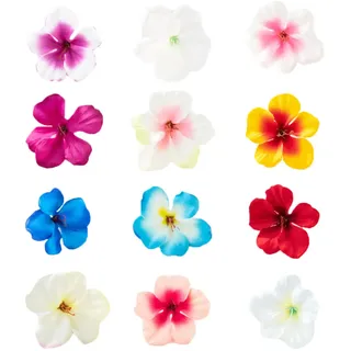 TAFACE 60 simulierte Blumen, 12 Blumenfarben, künstliche Seidenblumen, wiederverwendbar, geeignet für Hochzeiten, Partys, Gartendekorationen, DIY-Basteldekorationen, Foto-Requisiten