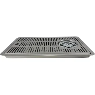 BieTal® Abtropfblech Tropfkasten Tropfschale 40x22cm mit Lochplatte zum Einbau mit Gläserdusche