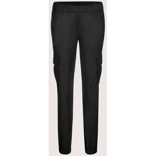 Cargohose MADELEINE "Cargohose Stoffhose in Cargo-Optik", Damen, Gr. 19, N + K Gr, schwarz, Obermaterial: 90% Polyester PES. 10% Elasthan EL., Modern, Hosen Cargohose, Modische Schlupfhose mit Cargodetails