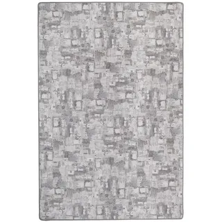 Snapstyle Feinschlingen Velour Teppich 140 x 200 cm Silber