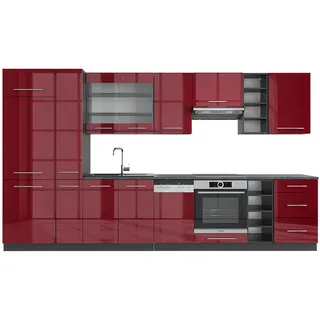 Vicco Küchenzeile Fame-Line 355 cm rot