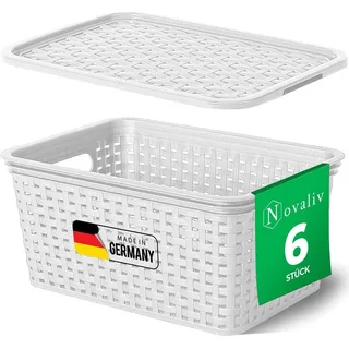 Novaliv Aufbewahrungsbox Mini 1L 6-tlg. schwarz