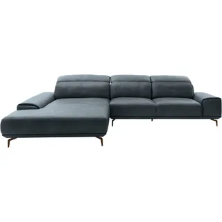 Musterring Wohnlandschaft »MR 2490« Bronze-Fuß, Sitzhöhe 48cm, wahlweise mit Funktionen, Maße 342 x 207 cm, blau
