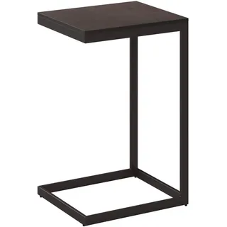 Amatio Gartenbeistelltisch , Anthrazit, Dunkelbraun , Metall, Kunststoff , rechteckig , Flachrohr , 30x56x35 cm , Gartenmöbel, Gartentische, Loungetische