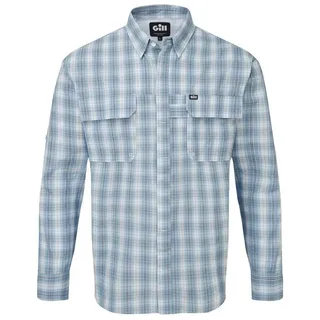 Gill Overton Langarmhemd - Blue Chjeck - M