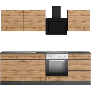 kochstation Küchenzeile KS-Riesa 240 cm grau