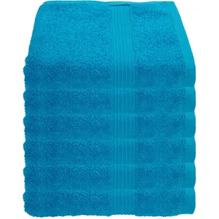 Julie Julsen 6er Pack Handtuch 23 Farben erhältlich weich und saugstark 500gsm Öko Tex Türkis 50 x 100 cm