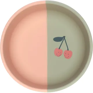 Lässig Baby Silikon Kinderschüssel/Silicone Bowl Happy Fruits Cherry