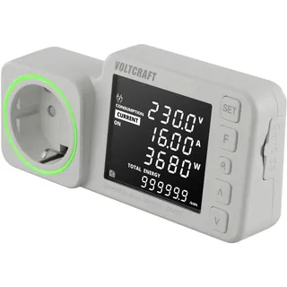 VOLTCRAFT Voltcraft, SEM5000 DUAL Energiekosten-Messgerät Kostenprognose, Alarmfunktion, Stromtarif einstellba
