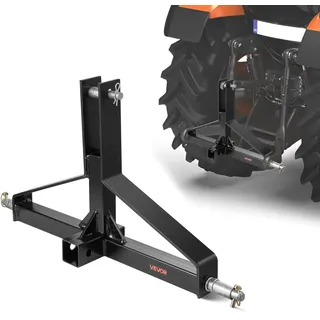 VEVOR 3-Punkt-Anhängerkupplung 660x165x450mm, Dreipunktaufnahme für Traktor der Kategorie 1360kg Kapazität, Anhängerkupplungsadapter, kompatibel mit Kubota, Mahindra, Ford, Yanmar, John Deere