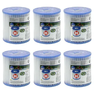 6x INTEX 29007 Typ H PureSpa Easy Set Ersatzfilter für Pool Spa Whirlpool 6er Pack