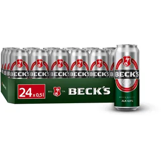 BECK'S Pils Dosenbier, Sortenreines Dosen-Set, EINWEG (24 x 0.5 l), Pils Bier