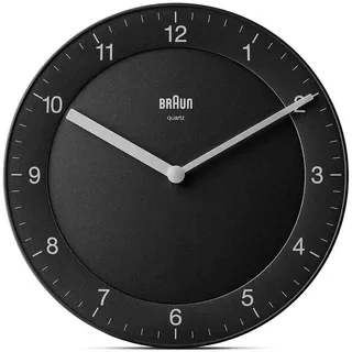 Braun Klassische Wanduhr 20,0 cm BC06B Schwarz