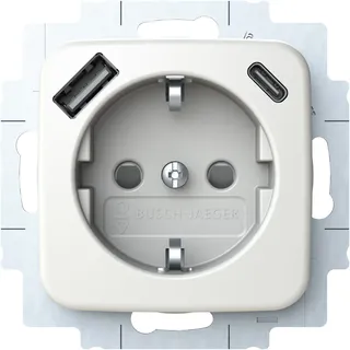 Busch-Jaeger USB-Steckdose 20 EUCB2USBAC-214 2 St. Weiß