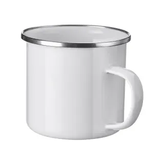 Westmark Emaille Tasse 0,35 l Weiß 1