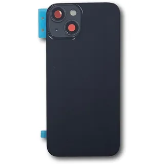 DHLK® Rückseite Glas Akkudeckel Ersatz kompatibel mit iPhone 14 - Rückglas KEIN Logo (Schwarz)