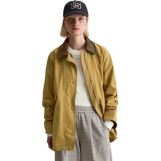 Cabanjacke MARC O'POLO DENIM "relaxed fit aus Cotton-Nylon-Mix", Damen, Gr. L, golden ocher, Web, Obermaterial: 67% Baumwolle, 33% Polyamid, relaxed fit hüftbedeckend, Jacken Cabanjacke