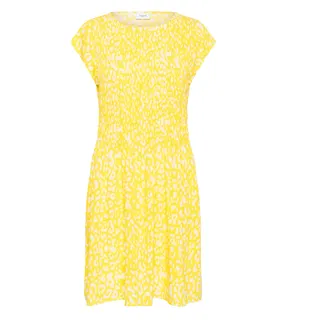 Midikleid SAINT TROPEZ "Damen Kleid GislaSZ", Damen, Gr. M, N-Gr, weiß (ice aspen gold leopard), Obermaterial: 100% Viskose LENZING ECOVERO CV LenzEcov., Kleider Midikleid