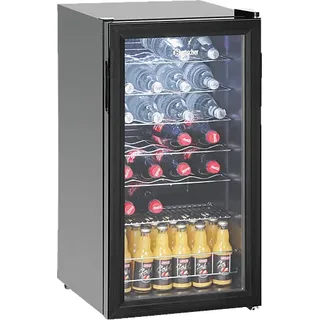 Bartscher Flaschenkühlschrank 700182G 88L G 28Fl.Doppel-Verglasung 5Ablagen, Flaschenkühler