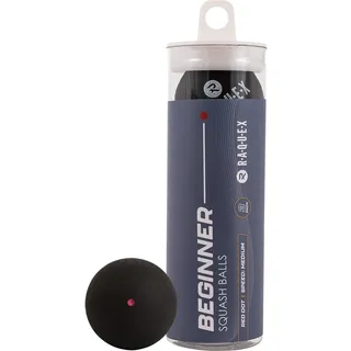 Raquex Squashbälle im 3er-Tube – 4 Geschwindigkeitsoptionen – Elite Doppelgelb, Intermediate Gelb, Rot Squashbälle Anfänger, Junior Blau. Von der WSF zugelassener Squashball