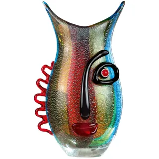 GILDE GLAS art Tischvase »Red Vista« aus Glas, Höhe ca. 32 cm, bunt